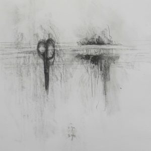 Drawing of scissors.