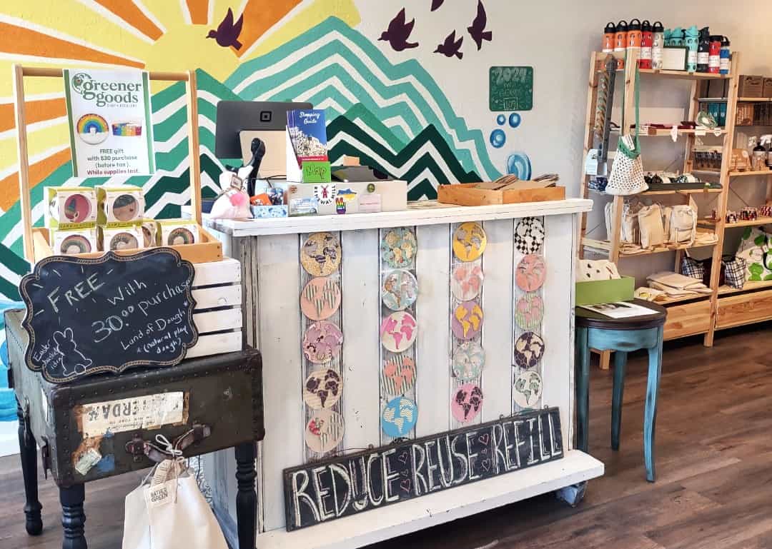 Greener Goods Shop + Refillery checkout counter